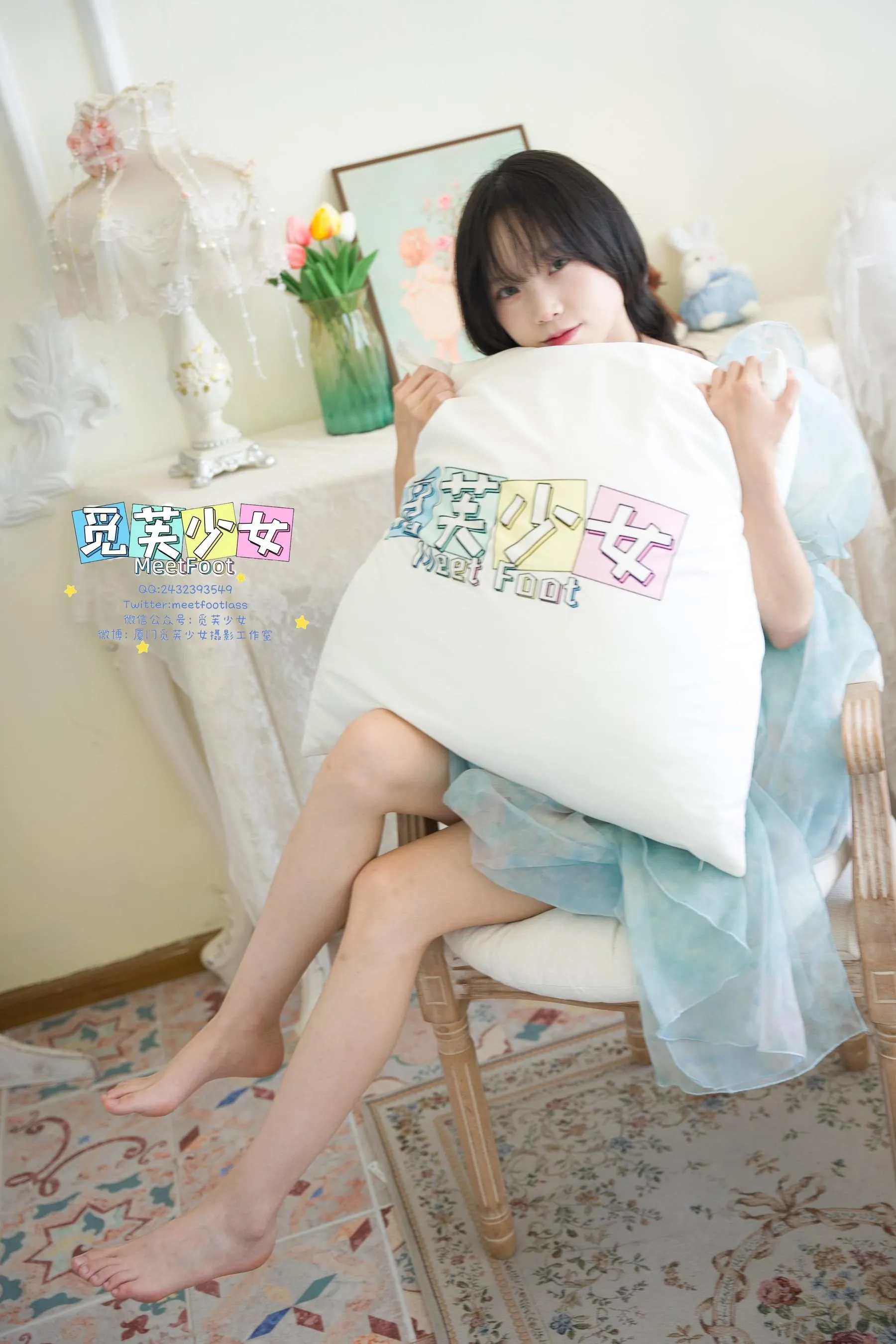觅芙少女 NO.033 小婉-一袭蓝色纱裙构筑今晚浪漫的梦境-PIC [249P]插图